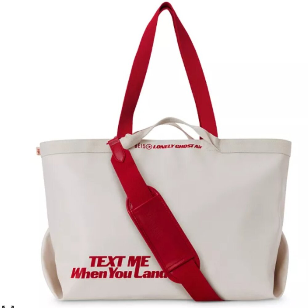 BEIS x Lonely Ghost The Travel Tote in Ghost White
